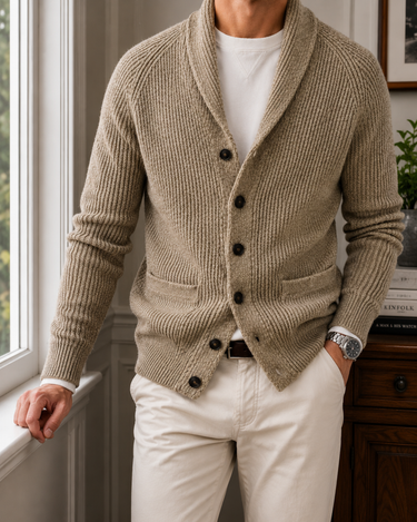 Cardigan Uomo in Maglia Classico Senza Tempo