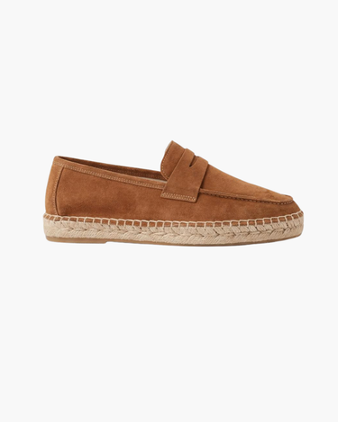 Brown Men's Riviera Suede Espadrille Brown — Lino Conti