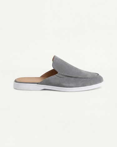 Grey Men's Yacht Suede Mule Grey — Lino Conti