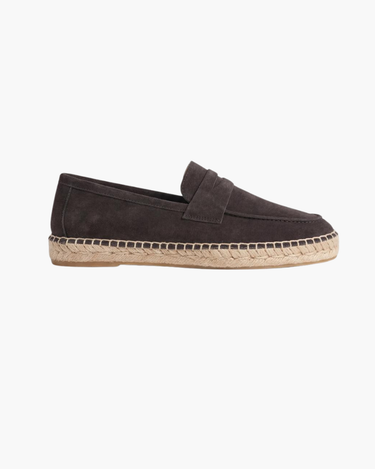 Coffee Brown Men's Riviera Suede Espadrille Coffee — Lino Conti