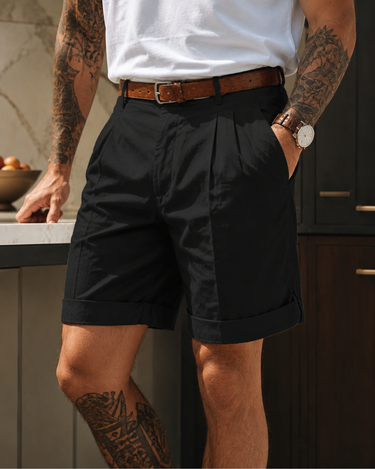 Pantaloncini Uomo Gustavo Classici con Piega Davanti