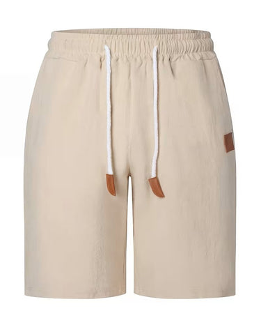 Pantaloncini Uomo in Lino con Coulisse Tinta Unita Traspiranti Estivi