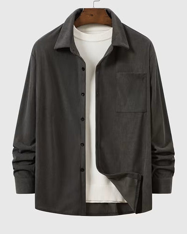 Camicia Uomo Casual Manica Lunga Tinta Unita