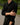 Black Striped Knit Polo - Lino Conti