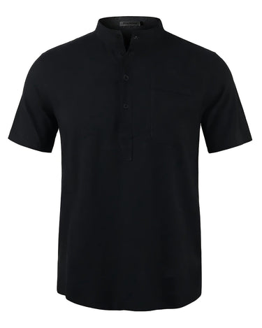 Green Men's Casual Short Sleeve Shirt Lightweight Summer — Lino Conti