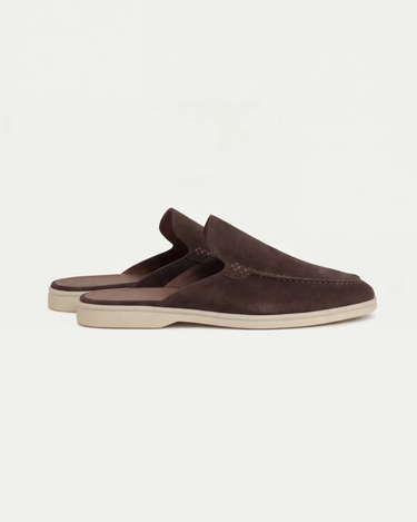 Brown Men's Yacht Suede Mule Brown — Lino Conti