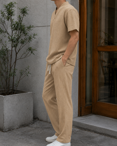 Completo Uomo Estivo Maglia Manica Corta e Pantaloni Lunghi