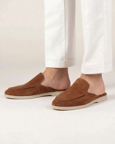 Maroon Men's Yacht Suede Mule Maroon — Lino Conti
