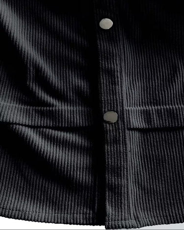 Camicia Uomo in Velluto a Coste Manica Lunga Vestibilità Ampia