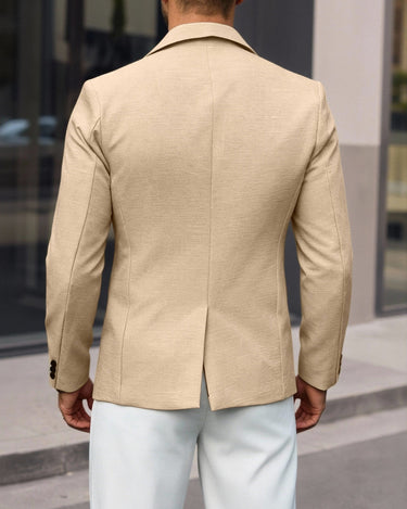 Khaki Men's Single-Breasted Everyday Business Casual Blazer — Lino Conti