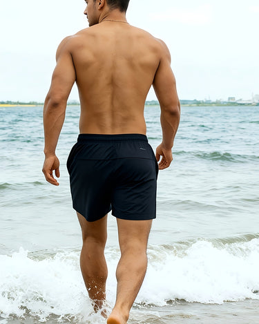 Black Men's Beach Shorts Comfortable Quick-Dry Summer — Lino Conti