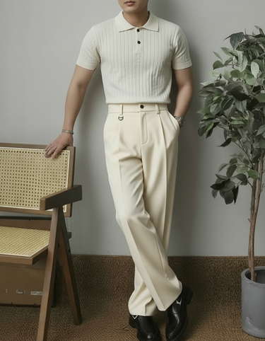 Pantaloni Uomo Elegante Casual Leggeri per l'Ufficio