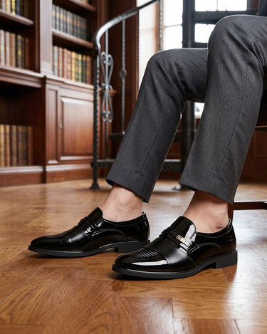 Scarpe Uomo Slip On Elegante Casual con Suola in Gomma