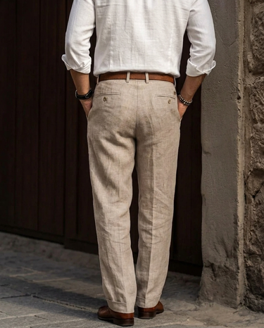 Pantaloni Uomo Eleganti e Casual dal Tessuto Traspirante
