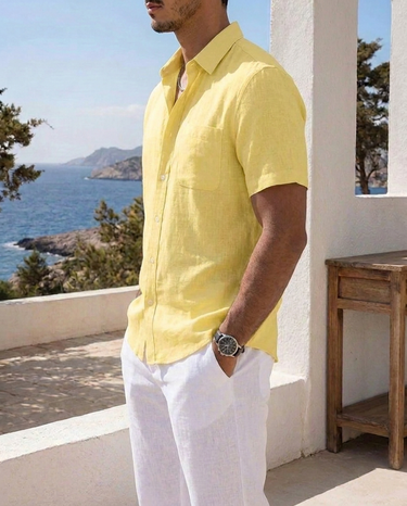 Camicia Uomo Amalfi con Taschino