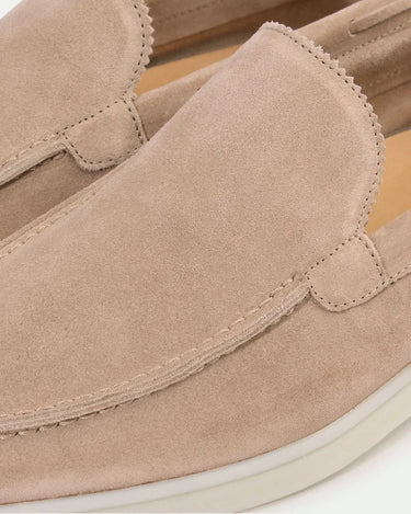 Beige Men's Classic Suede Loafer Beige — Lino Conti
