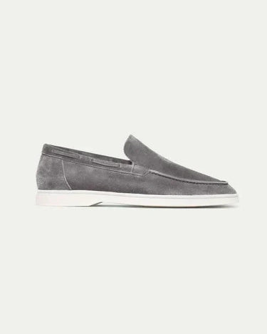 Grey Men's Classic Suede Loafer Grey — Lino Conti