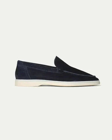 Navy Blue Men's Classic Suede Loafer Navy Blue — Lino Conti