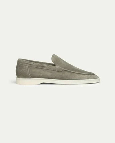 Olive Green Men's Classic Suede Loafer Olive Green — Lino Conti