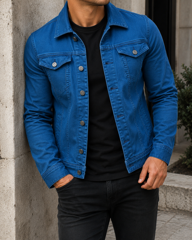 Giacca Uomo Denim Casual