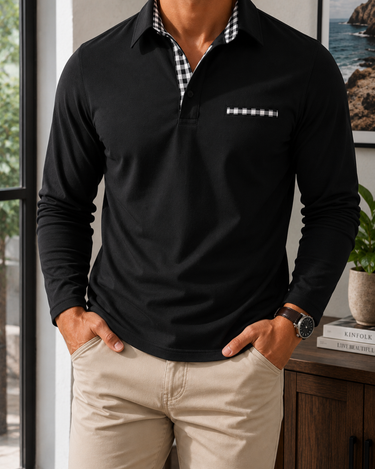 Polo Uomo Manica Lunga Ispirazione Golf