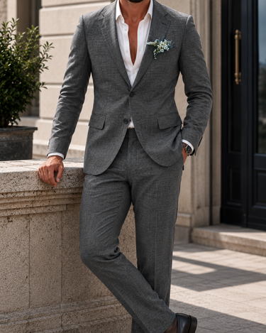 Abito Uomo Marbod in Lino Leggero Due Pezzi Slim Fit