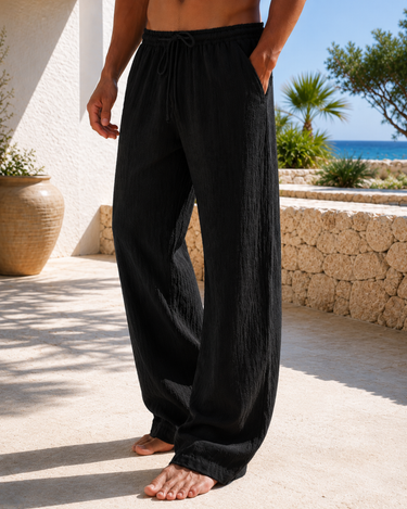 Pantaloni Uomo in Lino Larghi per l'Estate