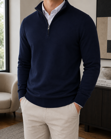 Maglione Uomo Mezza Zip Slim Fit