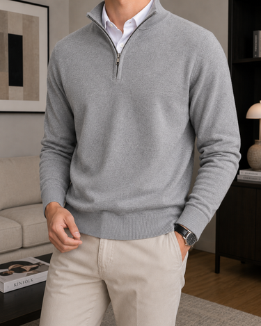 Maglione Uomo Mezza Zip Classico