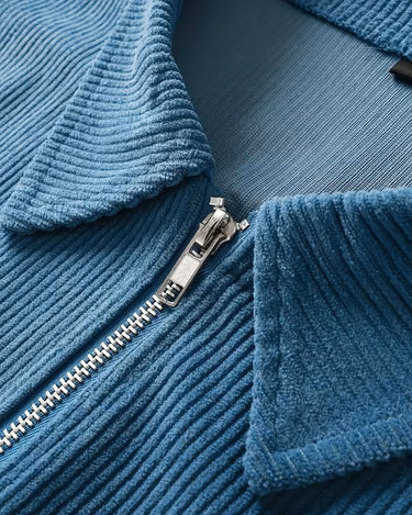 Giacca Uomo in Velluto a Coste con Zip e Tasche
