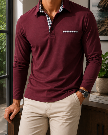 Polo Uomo Manica Lunga Ispirazione Golf
