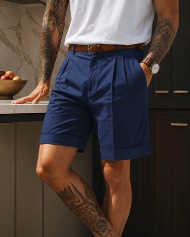 Pantaloncini Uomo Gustavo Classici con Piega Davanti
