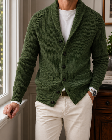 Cardigan Uomo in Maglia Classico Senza Tempo