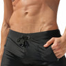 Black Men's Quick-Dry Swim Trunks with Zipper Pockets Summer — Lino Conti