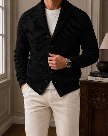 Cardigan Uomo in Maglia Classico Senza Tempo