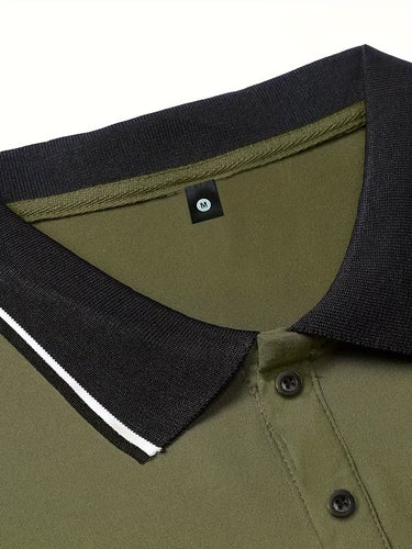Camicia Uomo Manica Corta Tinta Unita con Colletto Classico Casual Estiva
