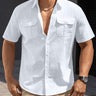 White Men's Windsor Double Pocket Shirt — Lino Conti