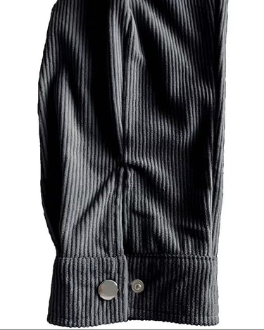 Camicia Uomo in Velluto a Coste Manica Lunga Vestibilità Ampia
