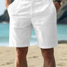 White Men's Loose Lightweight Breathable Summer Shorts — Lino Conti