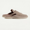 Beige Men's Yacht Suede Mule Beige — Lino Conti