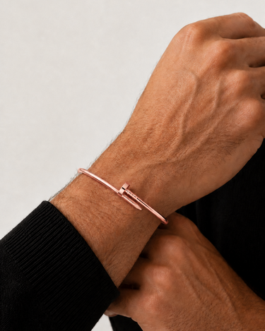 Men's Elan Rigid Bracelet Rose Gold — Lino Conti