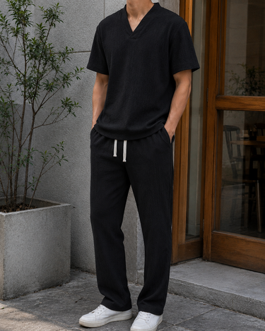 Completo Uomo Estivo Maglia Manica Corta e Pantaloni Lunghi