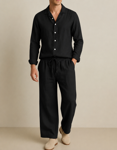 Completo Uomo Camicia Manica Lunga e Pantaloni Casual