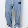 Klein Blue Men's Comfortable Trousers Relaxed Fit Adjustable Waist — Lino Conti