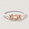White and Rose Gold Men's Aurelio Nautical Rope Bracelet White Rose Gold — Lino Conti