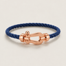 Navy and Rose Gold Men's Aurelio Nautical Rope Bracelet Navy Rose Gold — Lino Conti
