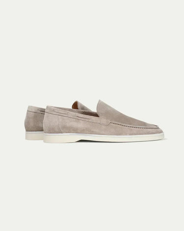 Light Grey Men's Classic Suede Loafer Light Grey — Lino Conti