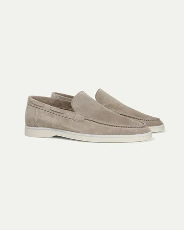 Light Grey Men's Classic Suede Loafer Light Grey — Lino Conti