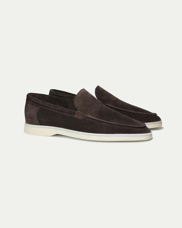 Brown Men's Classic Suede Loafer Brown — Lino Conti