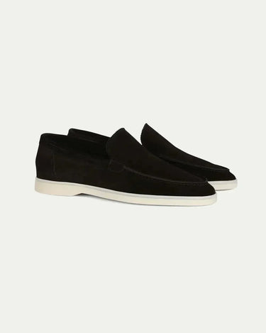 Black Men's Classic Suede Loafer Black — Lino Conti